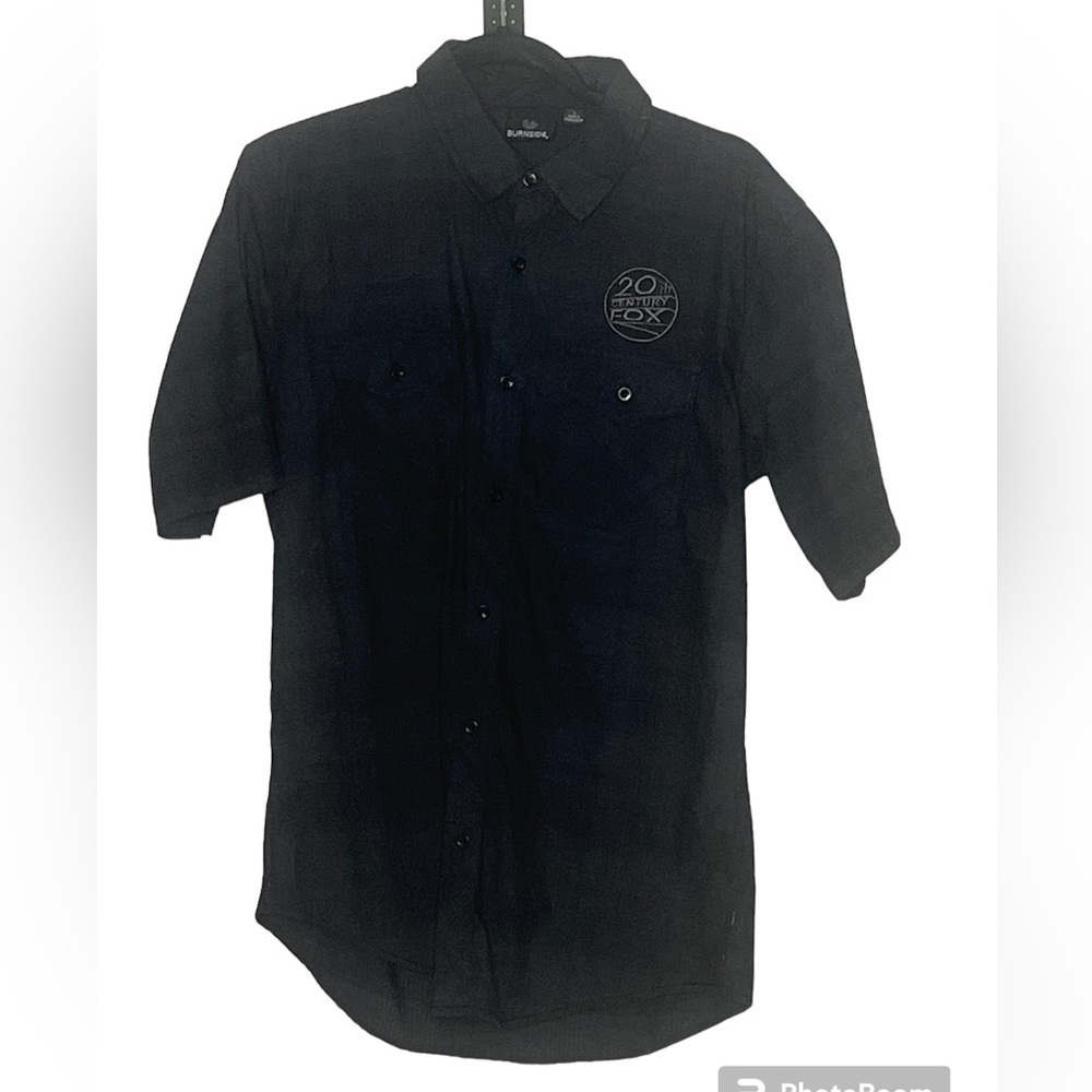 Burnside 20th Century Fox Black Button Down Shirt Sz Large